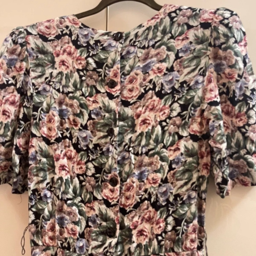 E.D.Mickels by Melanie Drucer Beautiful Vintage Multi Floral midi Dress Size 8 - Picture 2 of 10